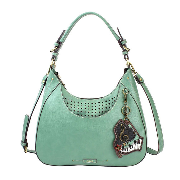 Chala Sweet Hobo Tote Handbag Purse Piano Teal