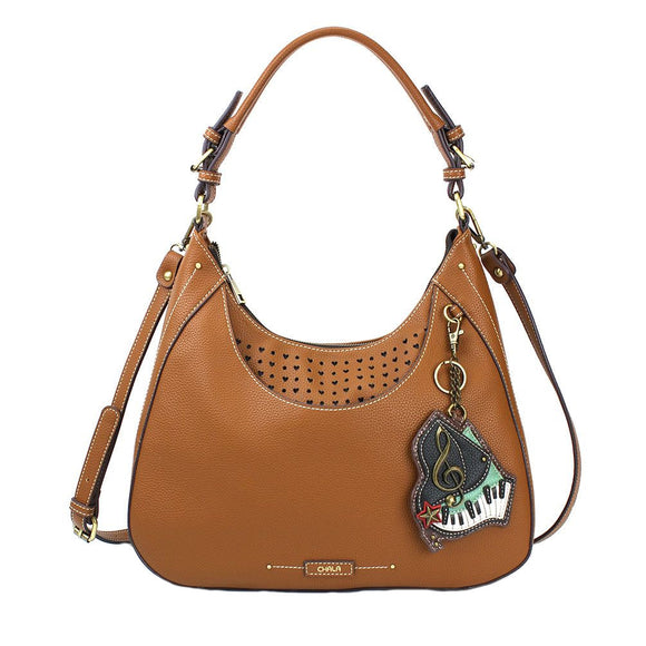 Chala Sweet Hobo Tote Handbag Purse Piano Brown