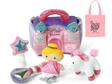 Baby GUND Princess Castle Stuffed Plush Playset, 8" & Reusable Tote Bundle Set